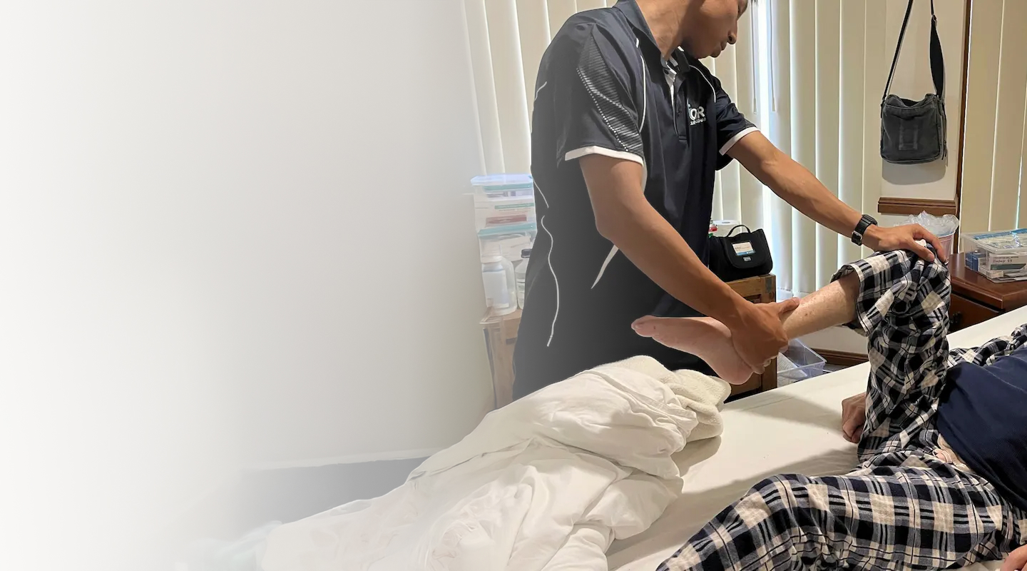 NDIS participant receiving mobile physiotherapy services at Our Home Rehab
